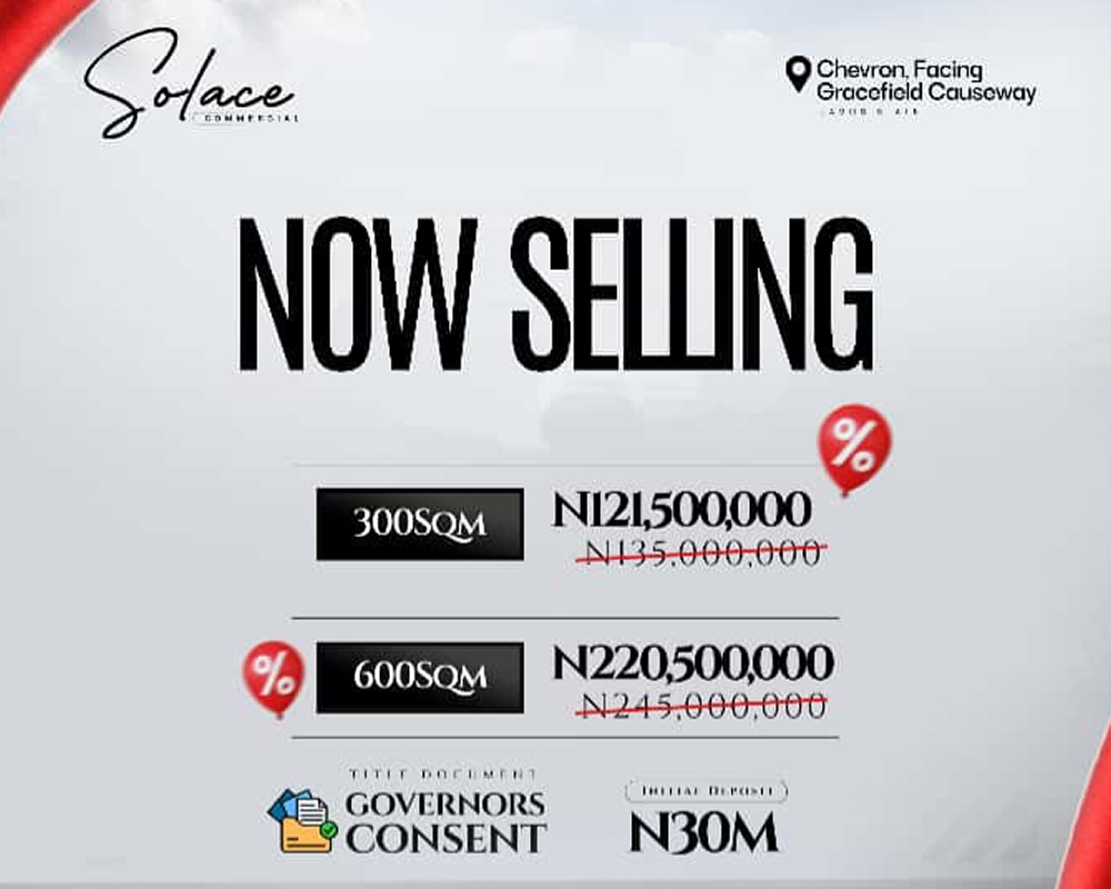 Land for Sale in Chevron Lekki_Solace Estates